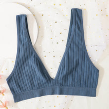 Load image into Gallery viewer, Seamless blackless plunge bralette
